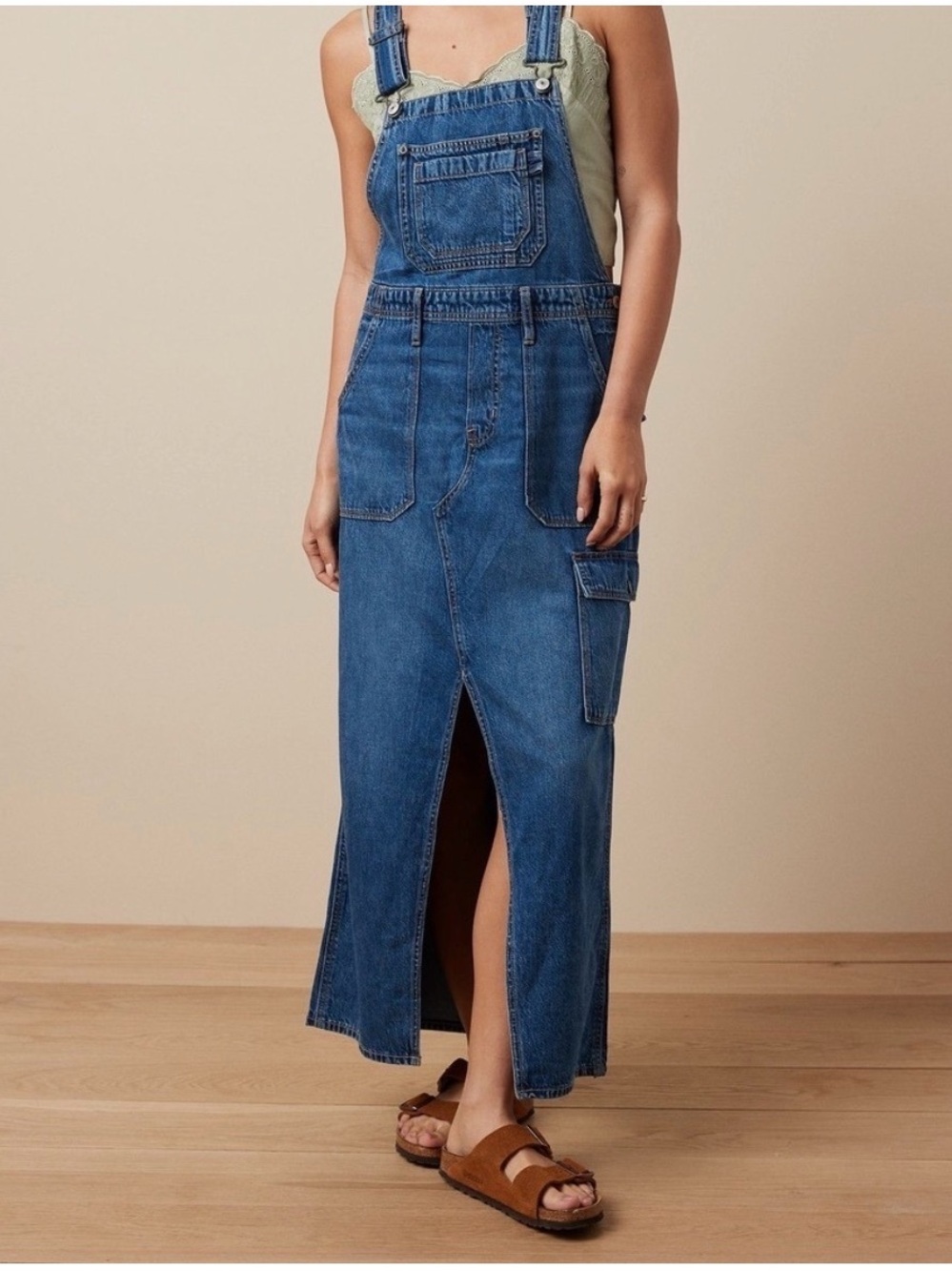 American eagle denim Overall Maxi Skirt